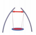 Sistema profesional modular de columpios para exteriores: estructura en forma de A personalizable para parques y jardines.
   