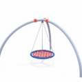 Sistema profesional modular de columpios para exteriores: estructura en forma de A personalizable para parques y jardines.
   