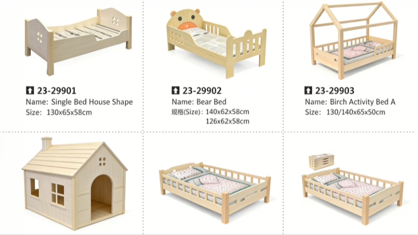 Diversión en el bosque - Serie de camas de madera para niños 