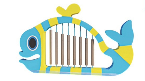 Nuevo diseño 2026: Equipos de juego musicales para exteriores de la serie Océano con temática de tiburones y ballenas, instrumentos de percusión sensoriales para niños.
   
