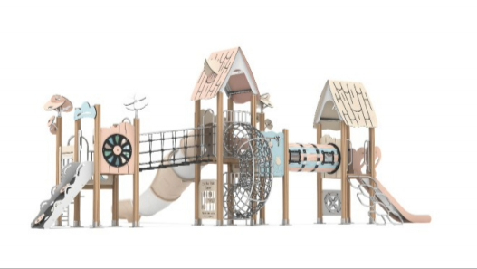 Juego de toboganes multifuncionales para niños de la serie Naturaleza, diseño nuevo 2026, con temática de bosque, ideales para jardines de infancia y parques infantiles.
   