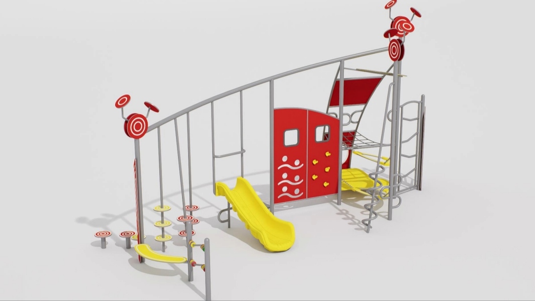 Parque infantil de aventuras con escalada energética
   
